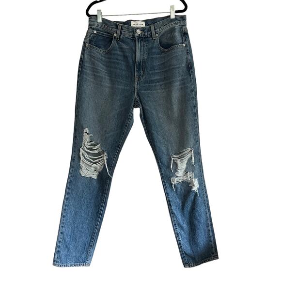 SLVRLAKE Distressed Roxy Jeans in After The Storm Wash Size 31 - Picture 2 of 16